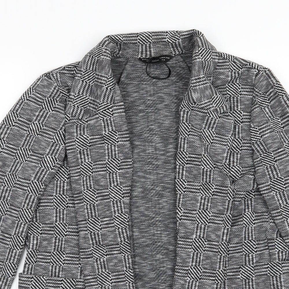 Dorothy Perkins Womens Grey Striped  Jacket Blazer Size 10
