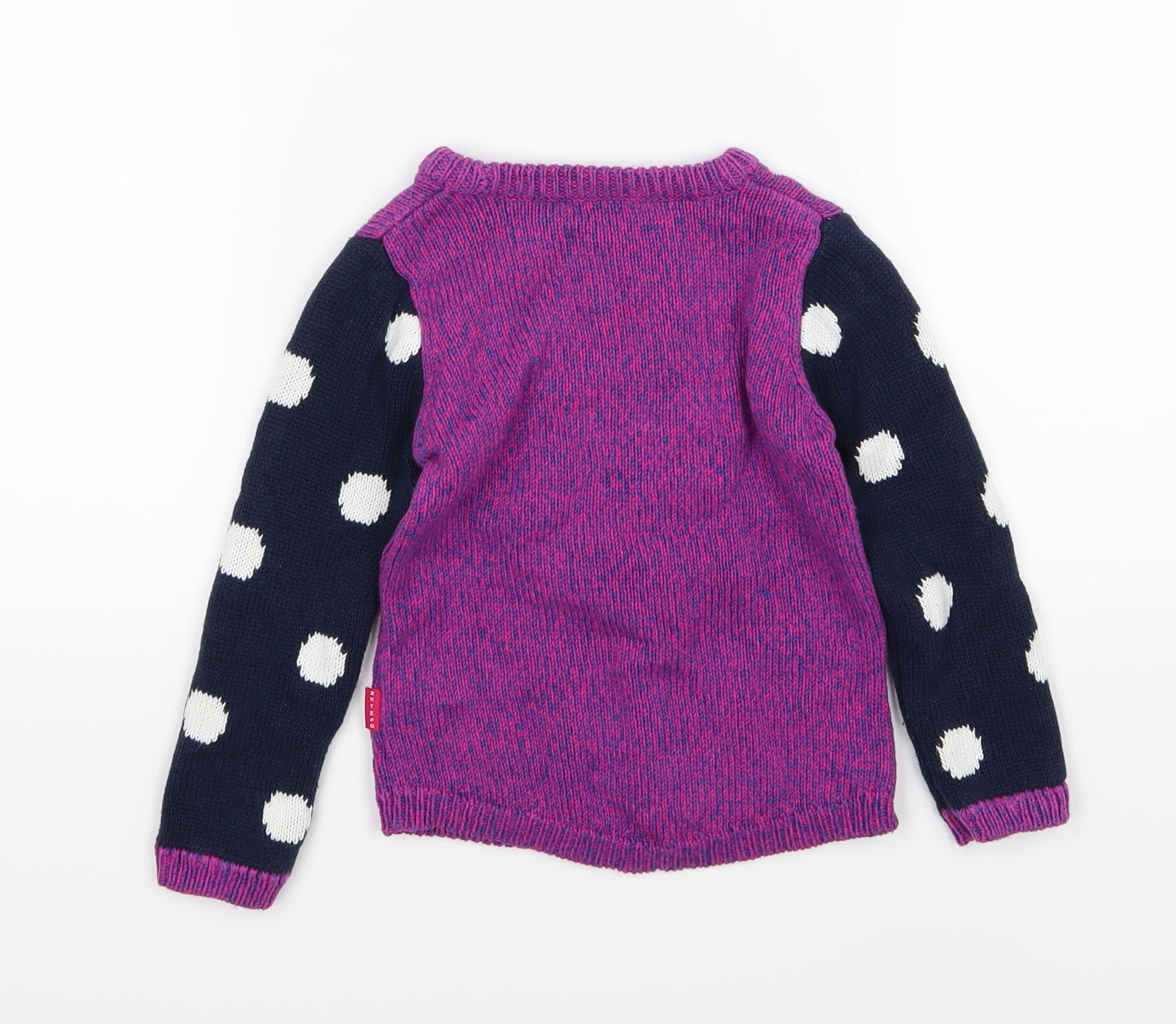 Nutmeg Girls Multicoloured Polka Dot Knit Pullover Jumper Size 2-3 Years  - snowman