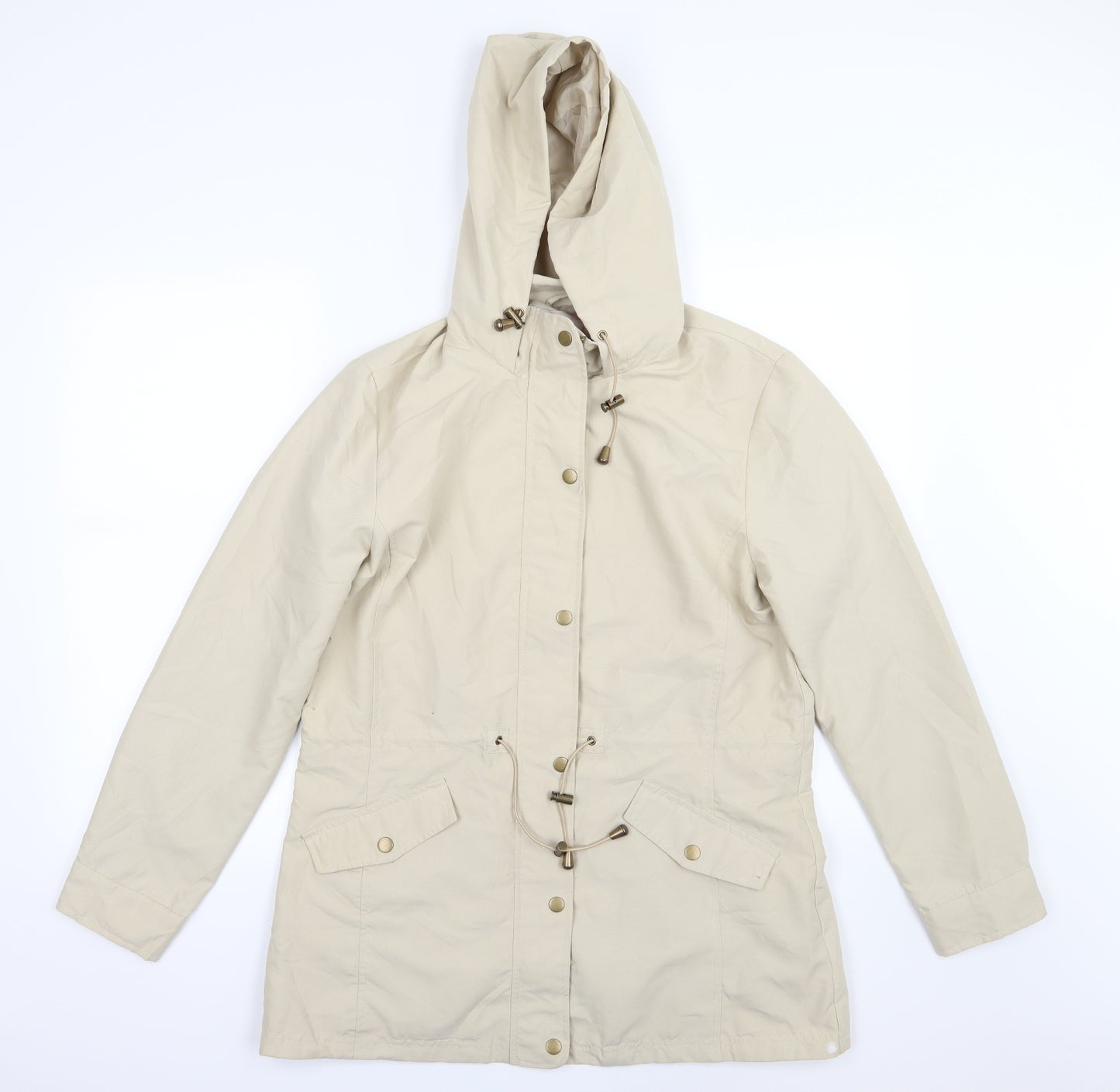 Preworn Womens Beige   Overcoat Coat Size M