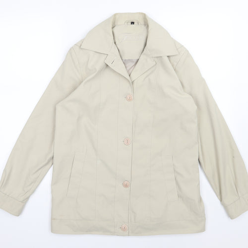Finesse Womens Beige   Overcoat Coat Size 10