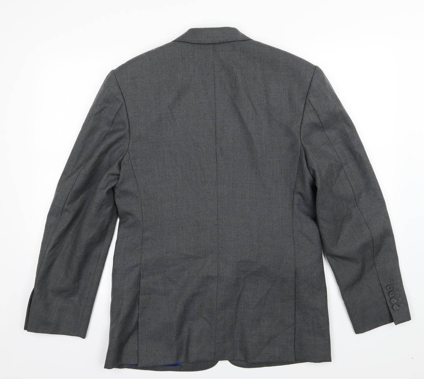 Preworn Mens Grey  Rayon Jacket Suit Jacket Size 36