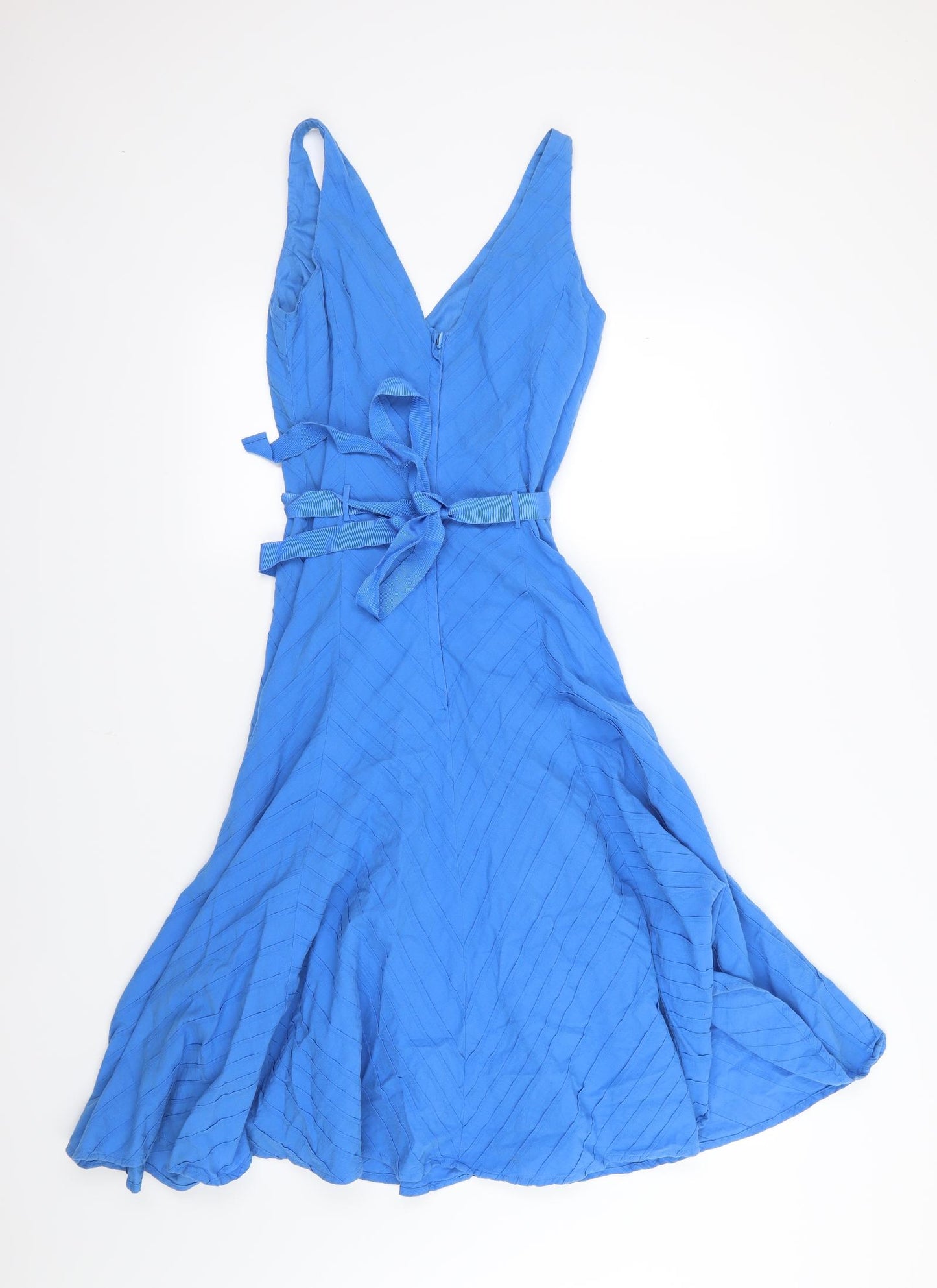 New Look Womens Blue  Woven Skater Dress  Size 10