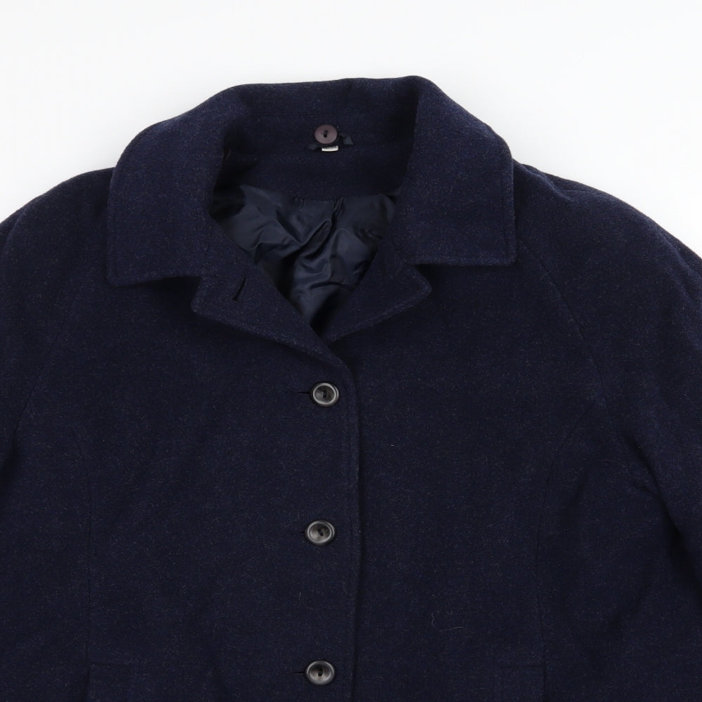 EWM Womens Blue   Overcoat Coat Size 18