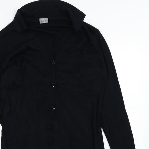 AMARANTO Womens Black  Knit Cardigan Jumper Size 16