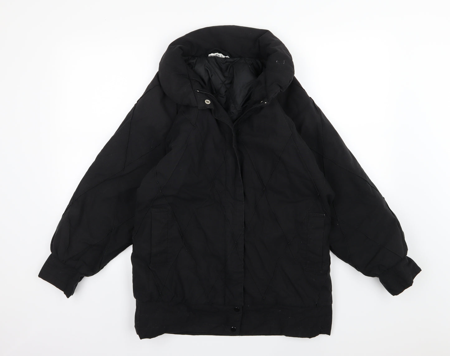 Preworn Womens Black Argyle/Diamond  Jacket  Size S