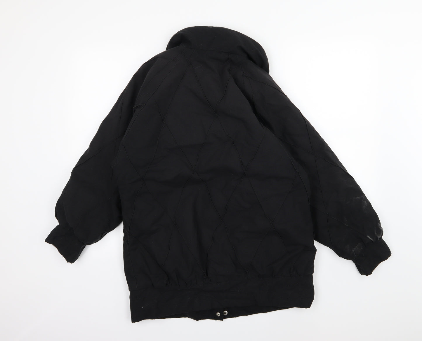 Preworn Womens Black Argyle/Diamond  Jacket  Size S
