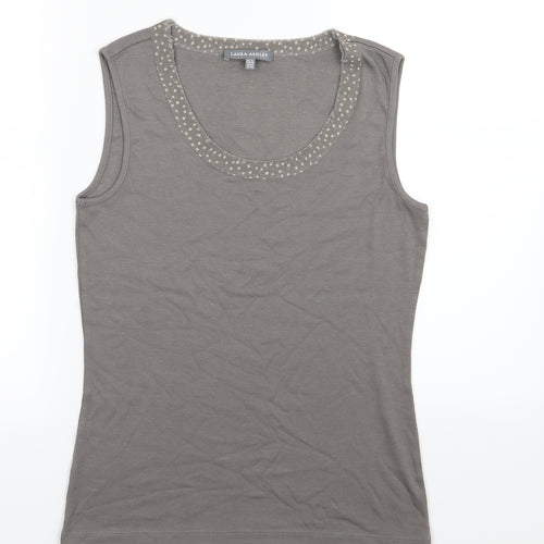 Laura Ashley Womens Brown  Jersey Basic Tank Size 12