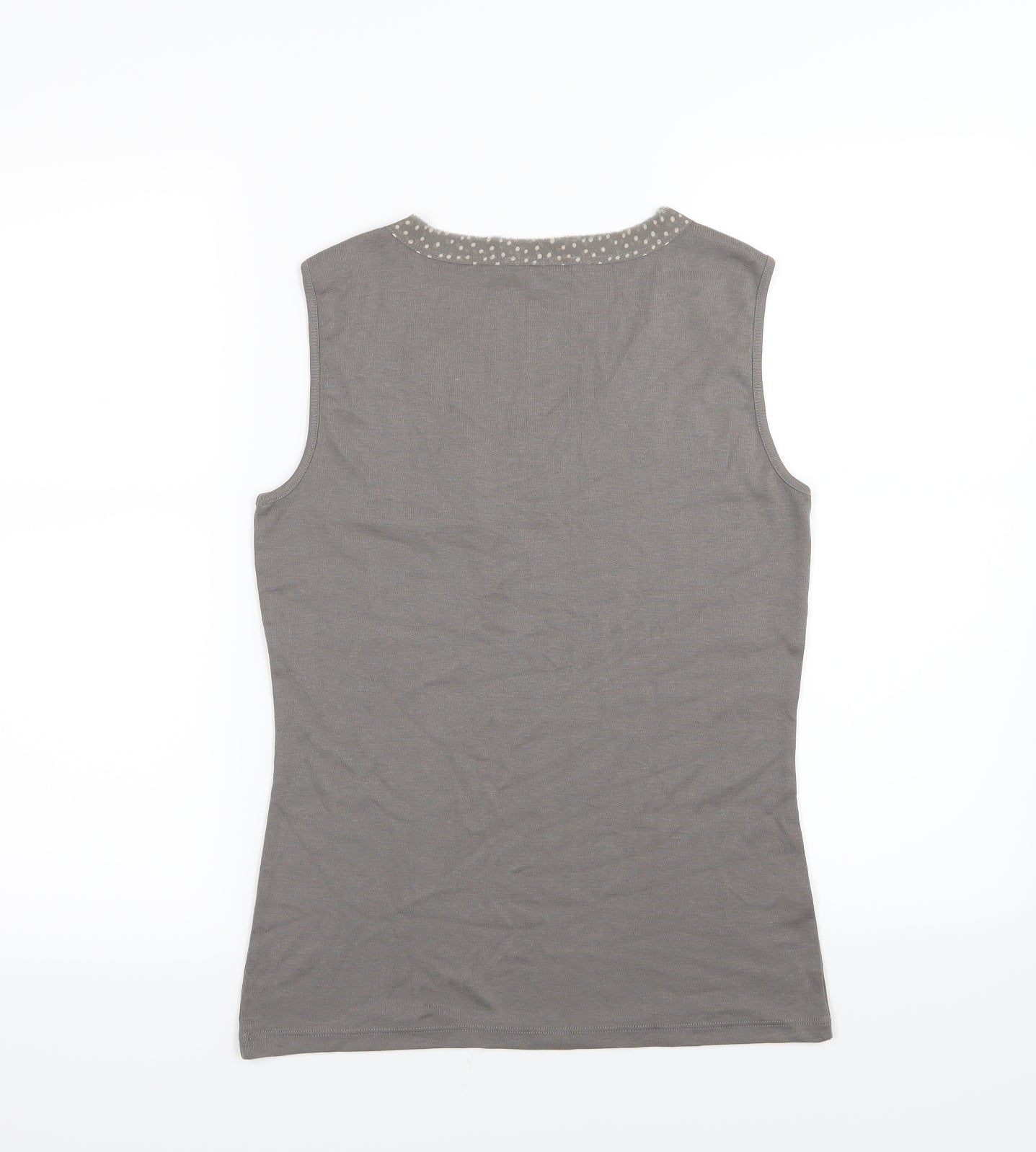 Laura Ashley Womens Brown  Jersey Basic Tank Size 12