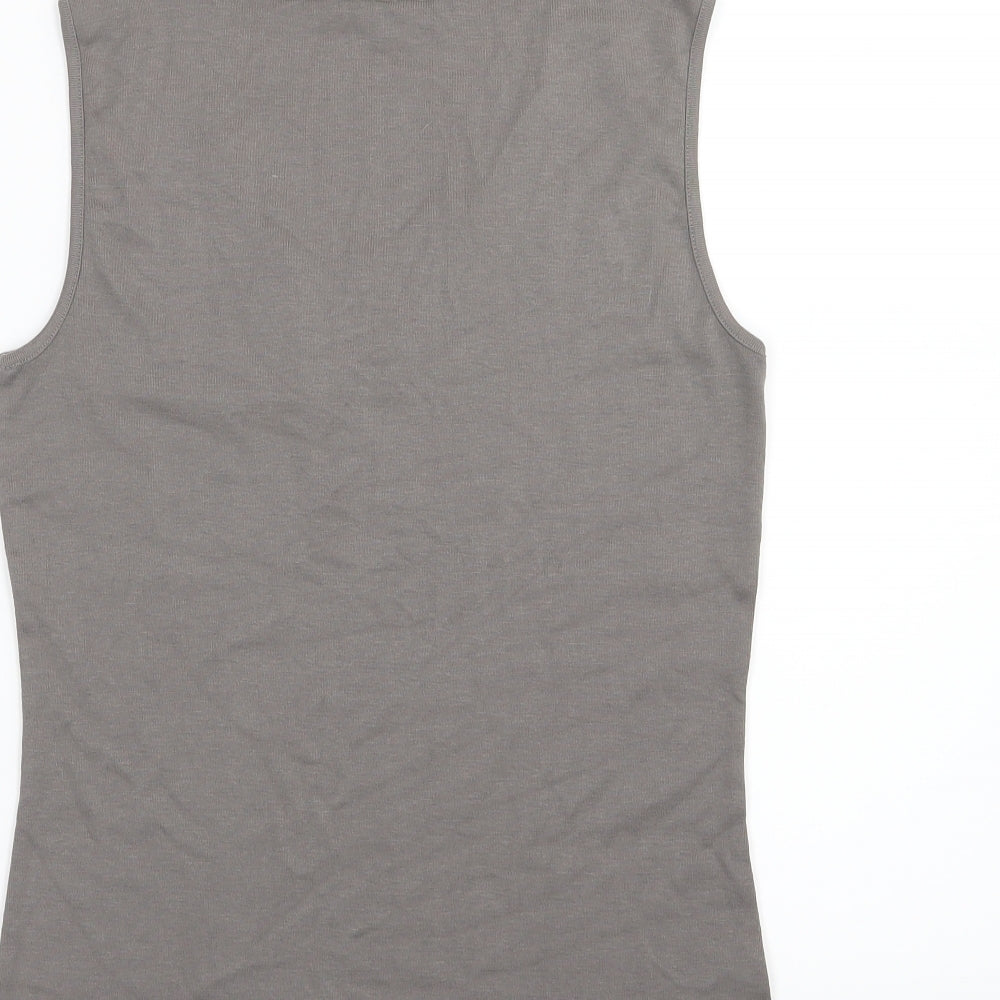 Laura Ashley Womens Brown  Jersey Basic Tank Size 12