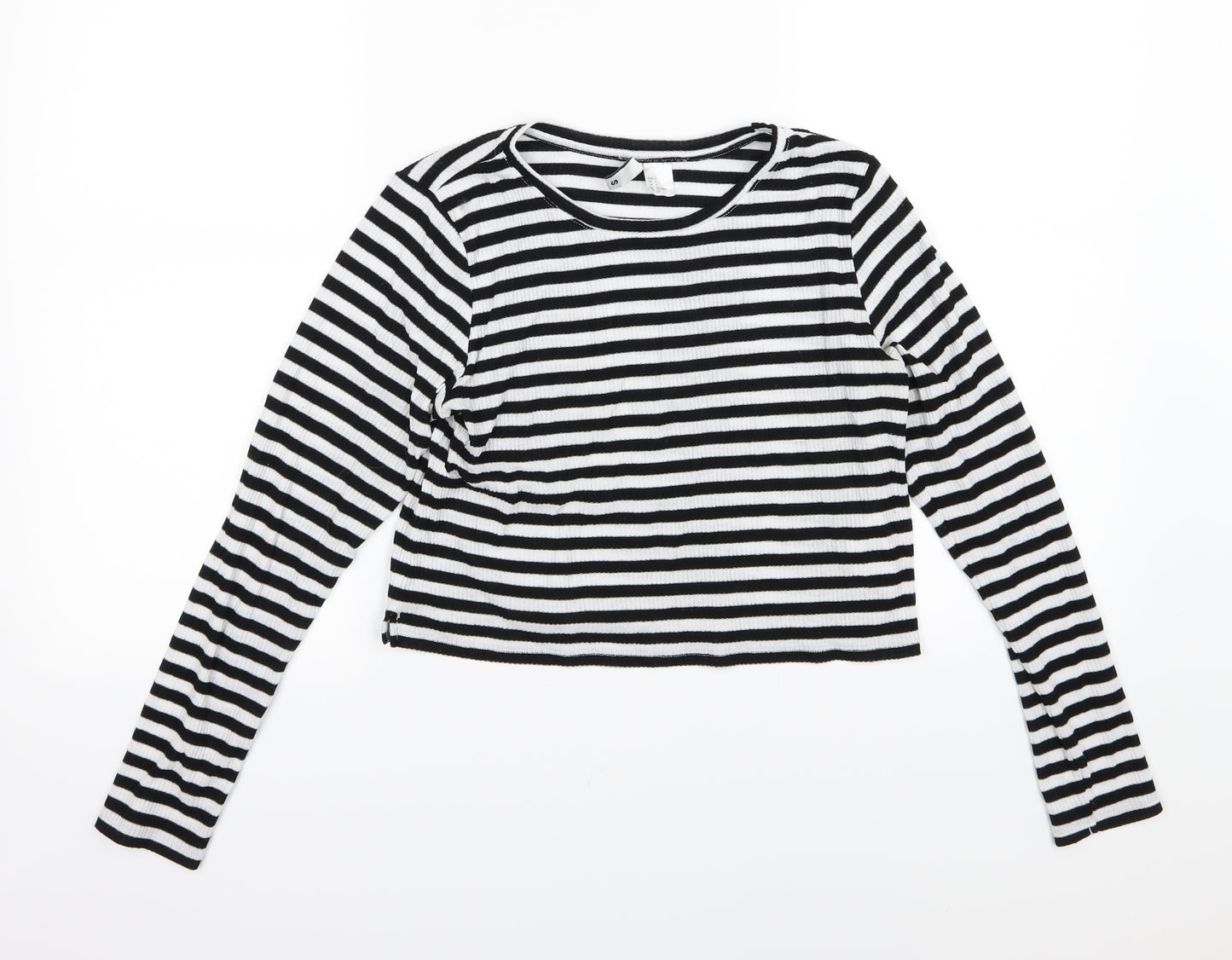 Divided by H&M Womens Black Striped Knit Pullover Jumper Size 10