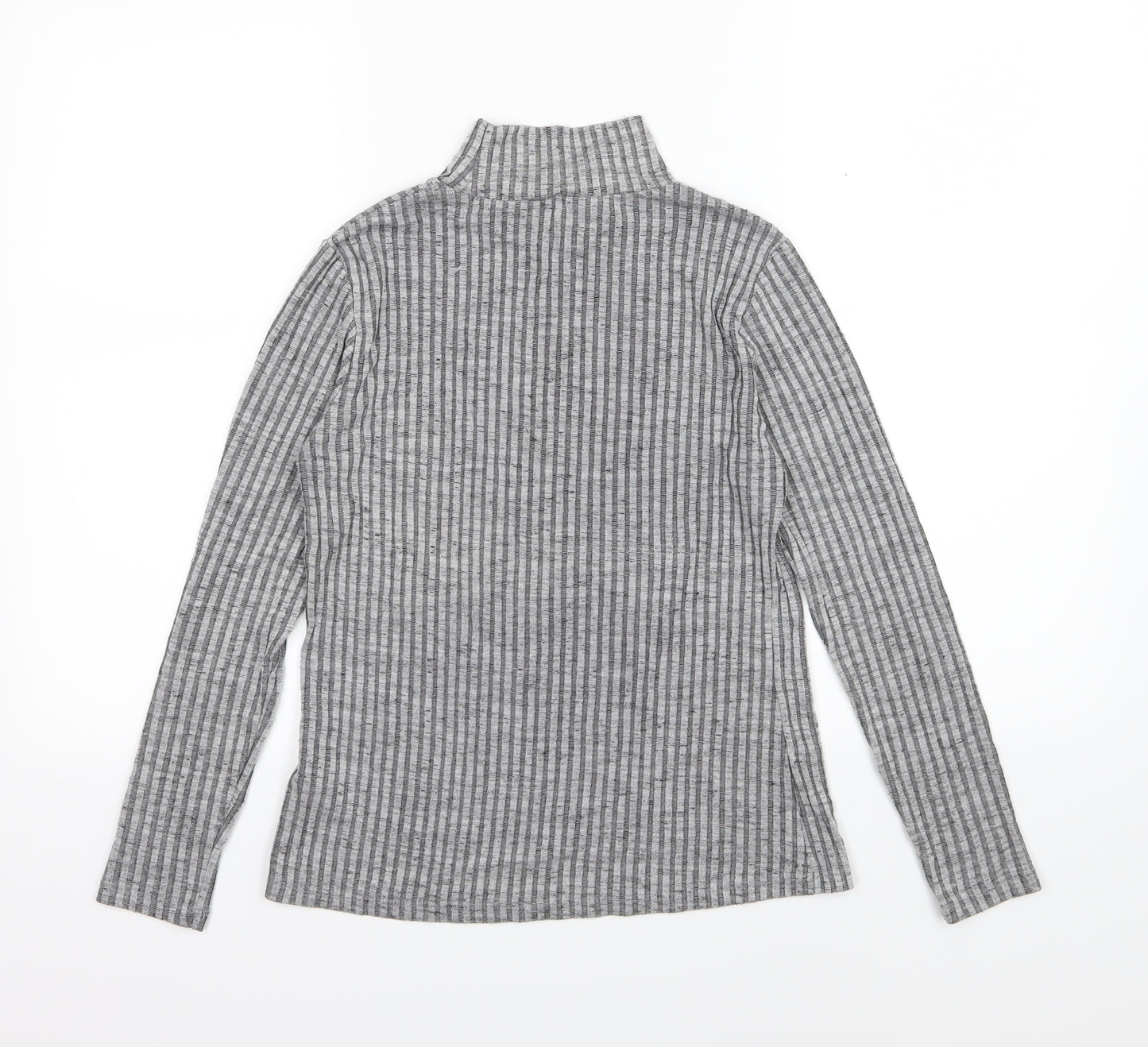 Peacocks Womens Grey Striped Knit Pullover Jumper Size 10