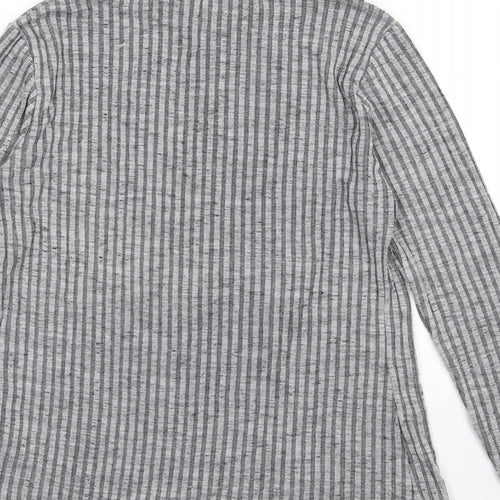 Peacocks Womens Grey Striped Knit Pullover Jumper Size 10