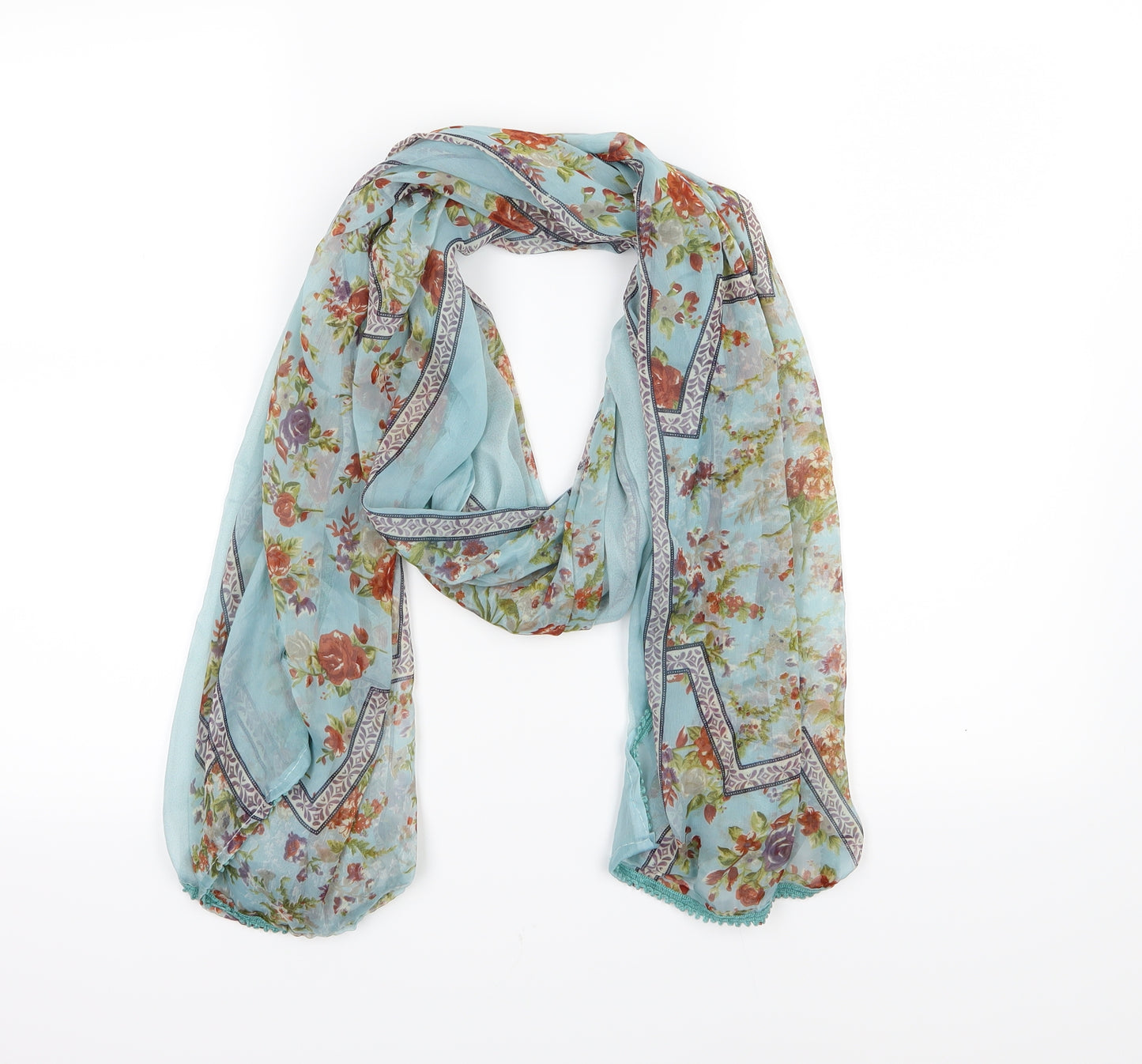 Preworn Womens Black Floral   Shawl/Wrap