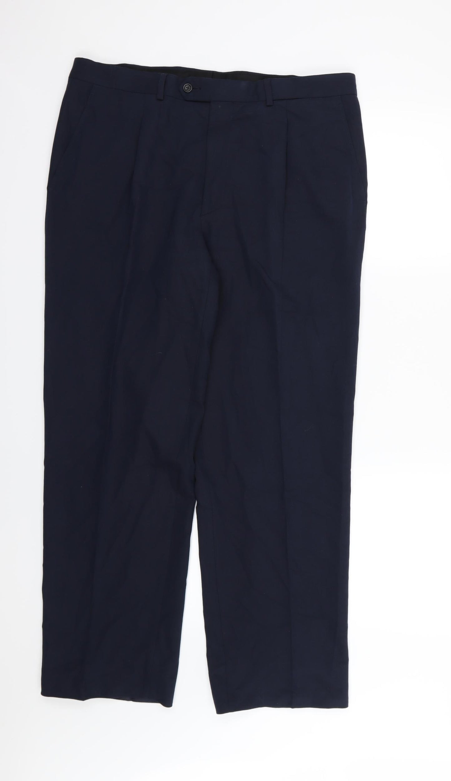 Preworn Mens Blue  Rayon Trousers  Size 44 L30 in