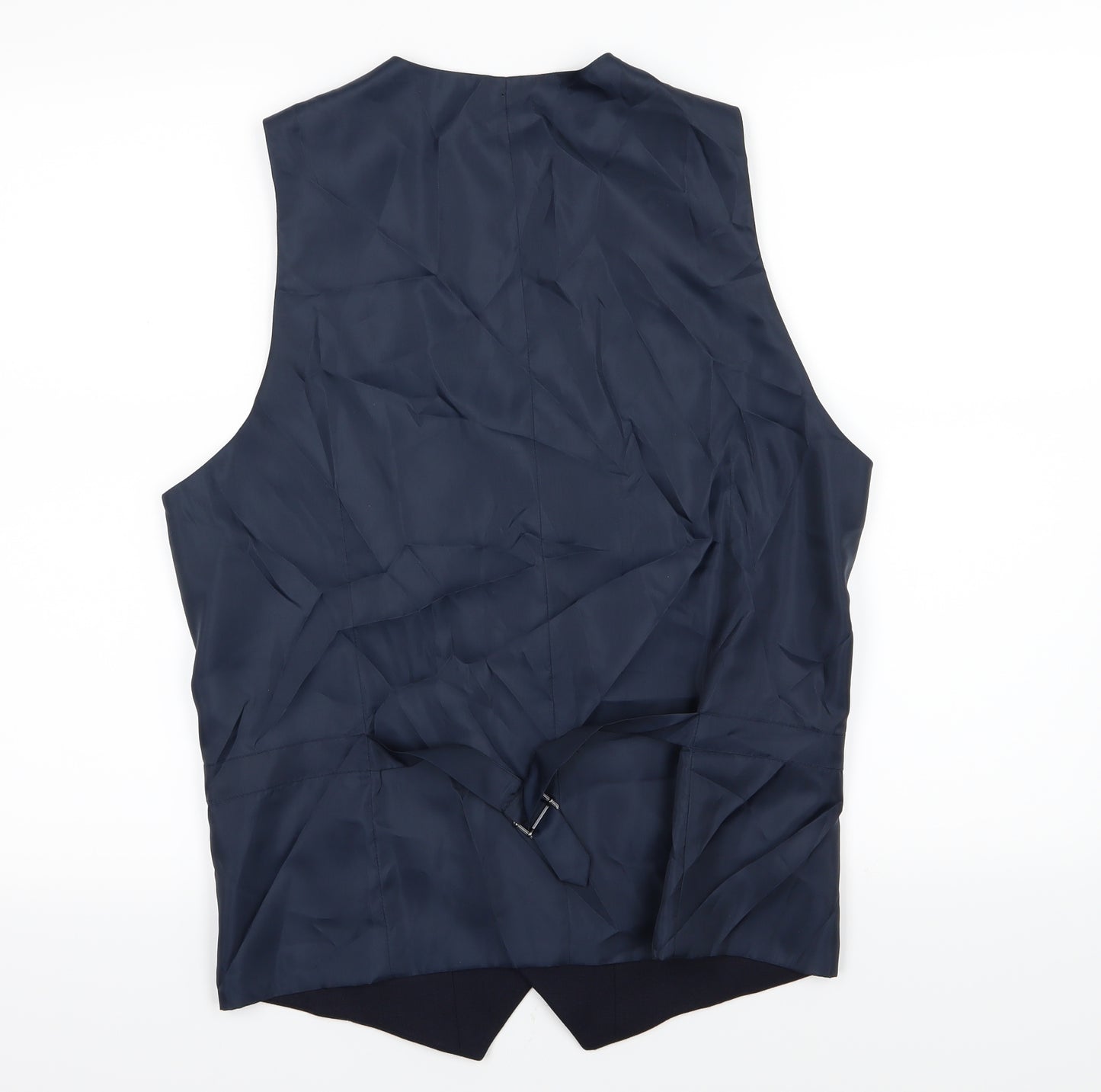 Marks and Spencer Mens Blue  Rayon  Suit Waistcoat Size M