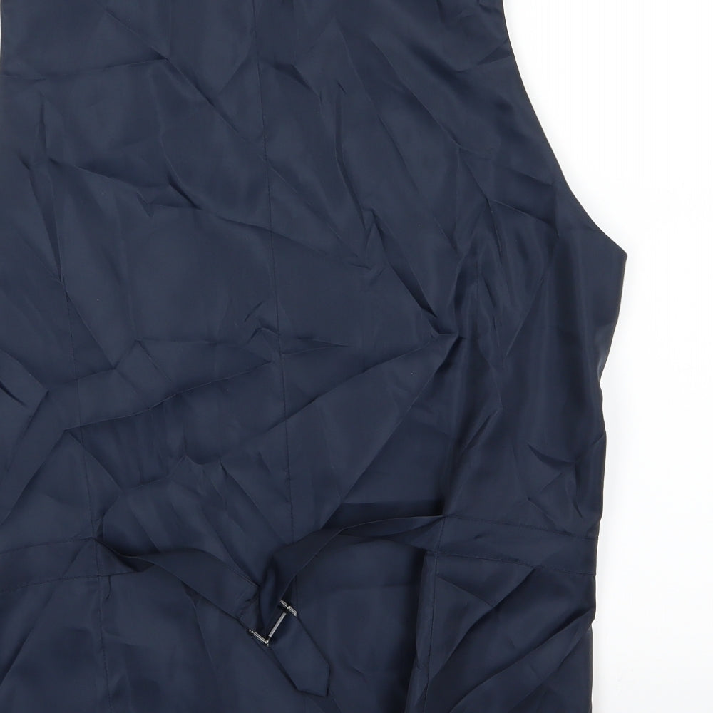 Marks and Spencer Mens Blue  Rayon  Suit Waistcoat Size M