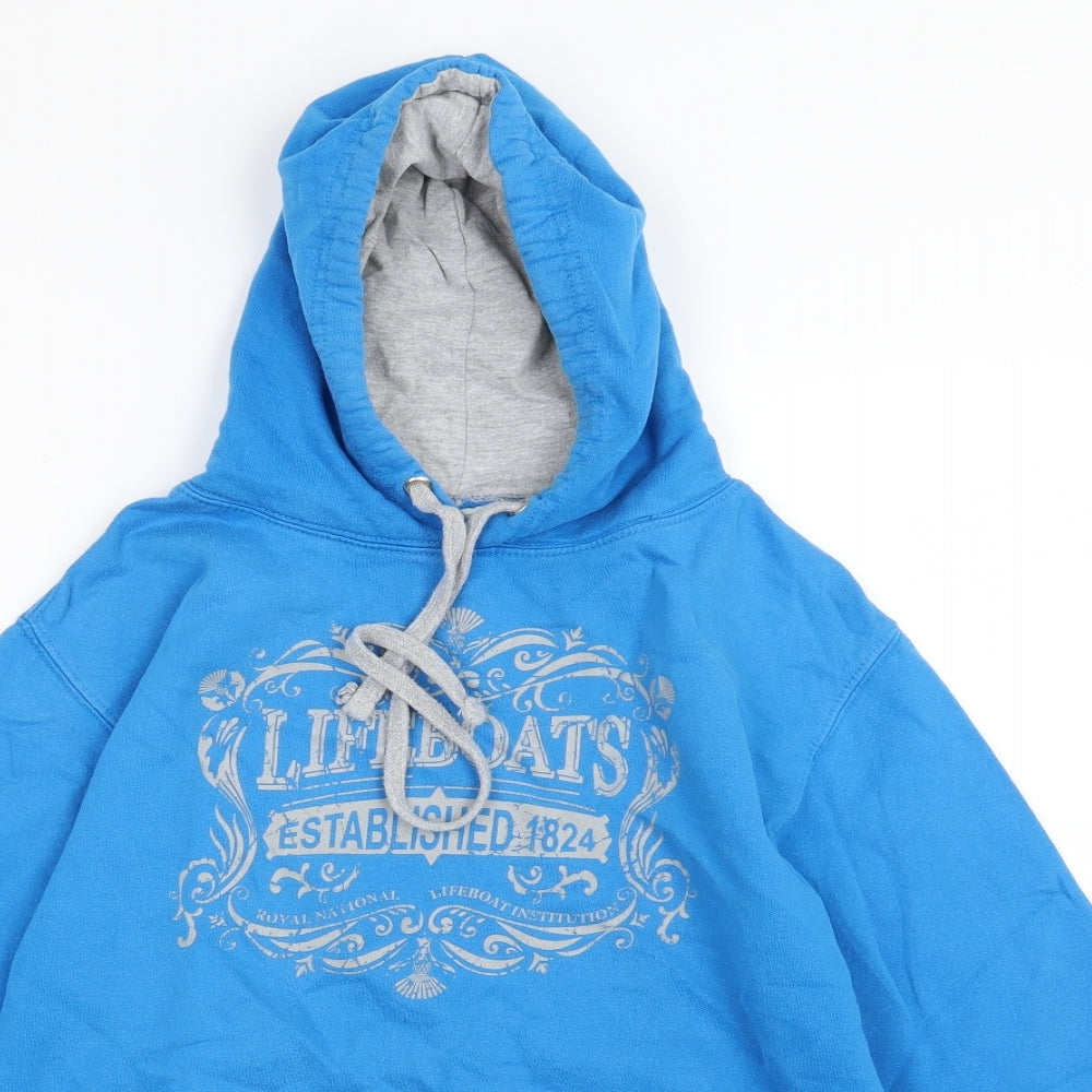 All We Do is Womens Blue  Jersey Pullover Hoodie Size S  - Lifeboat