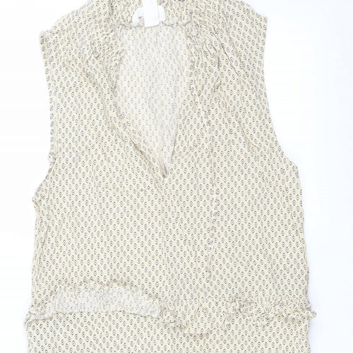 H&M Womens Beige Geometric  Mini  Size 12