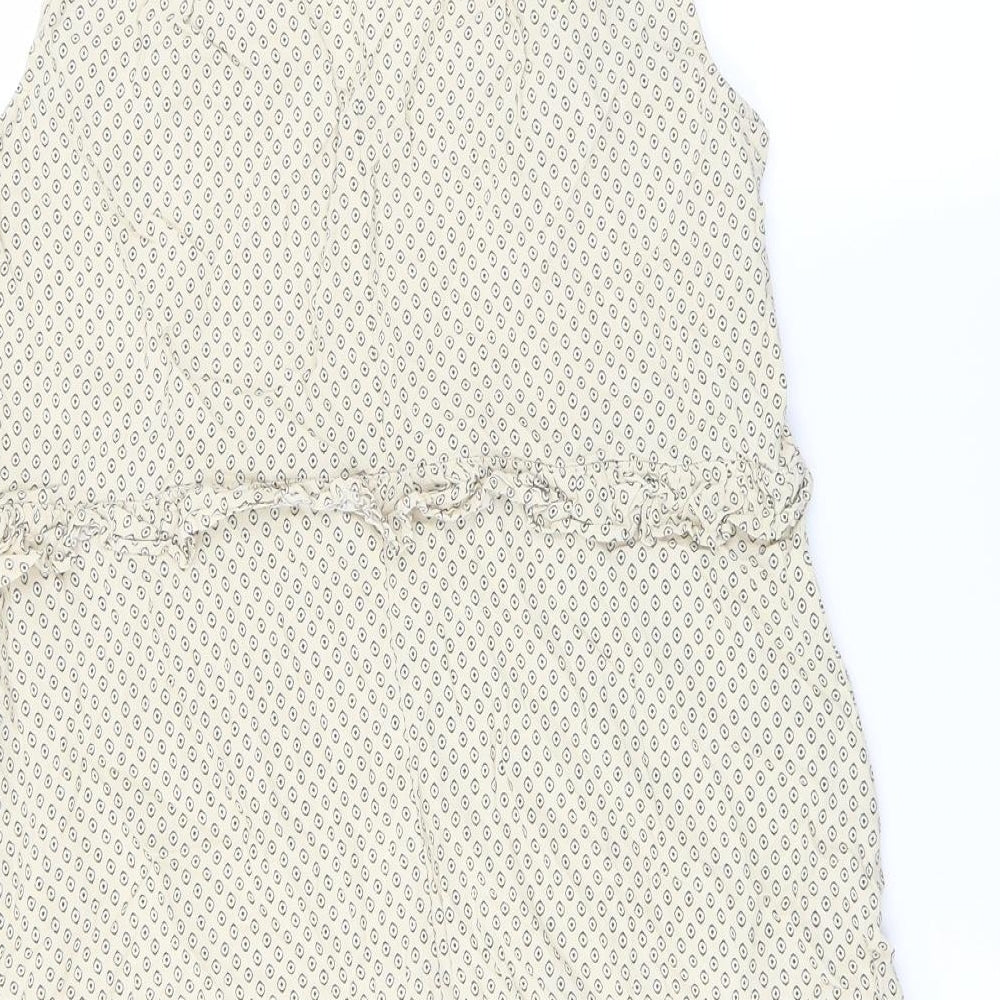 H&M Womens Beige Geometric  Mini  Size 12