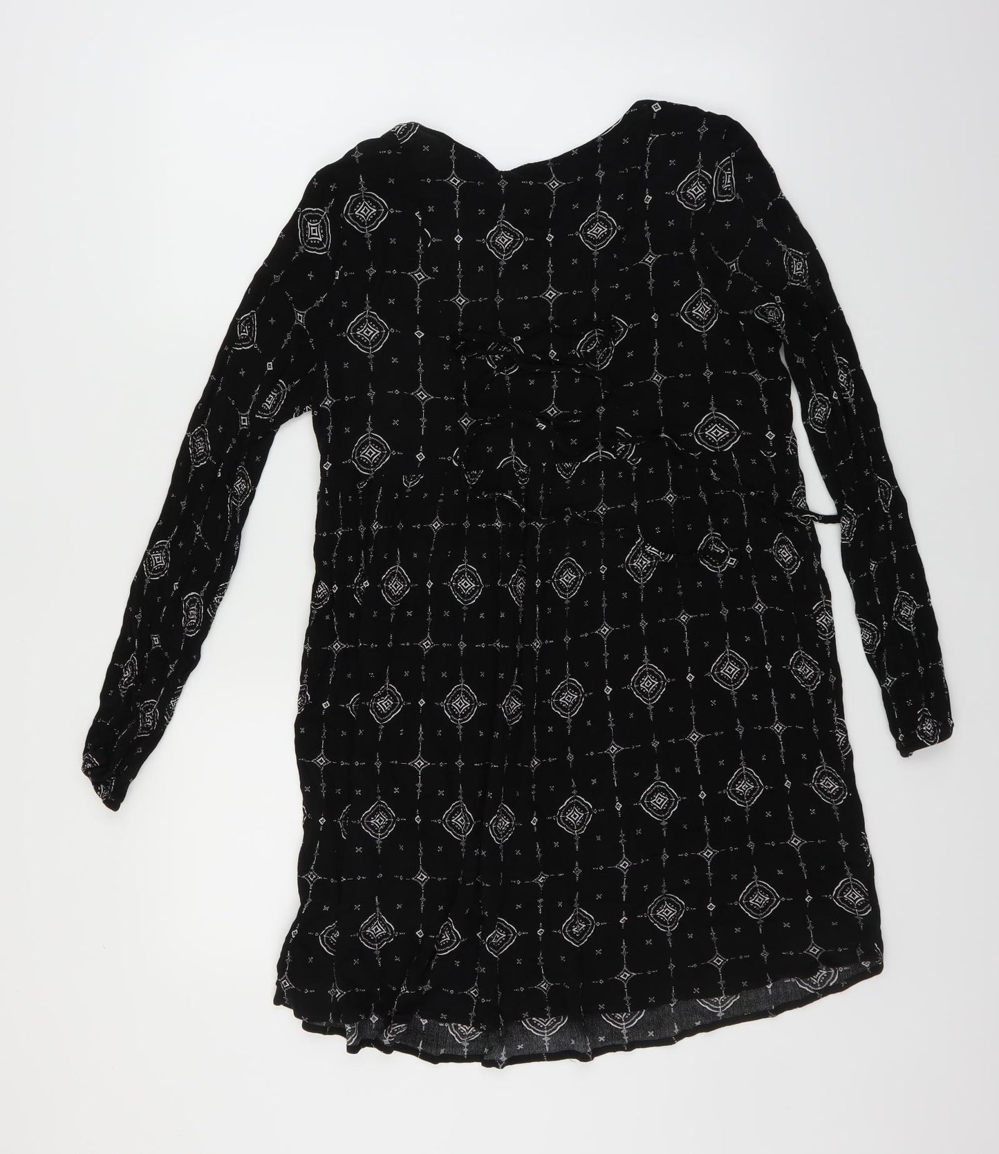 Lily Loves Womens Black Geometric  Trapeze & Swing  Size 14