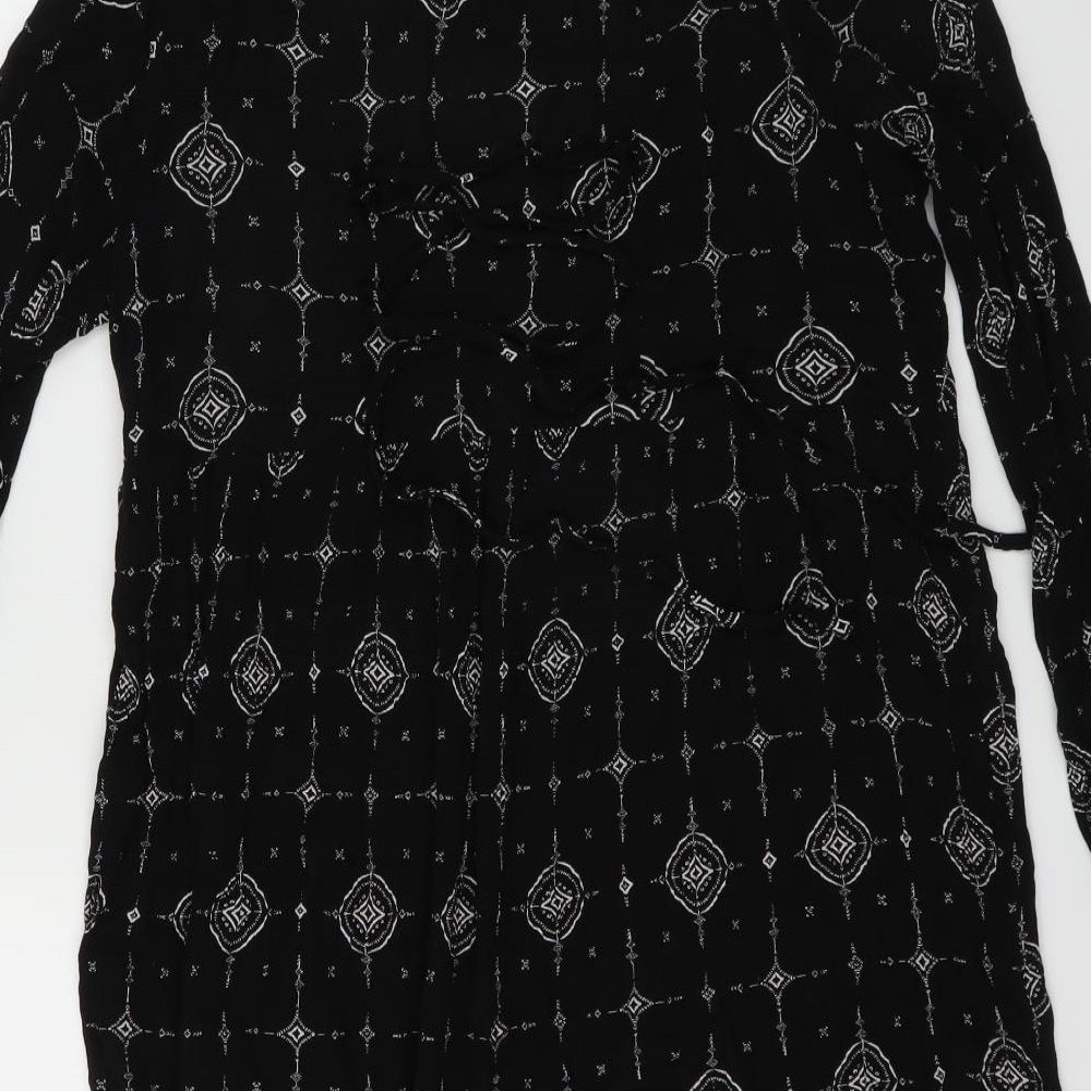 Lily Loves Womens Black Geometric  Trapeze & Swing  Size 14