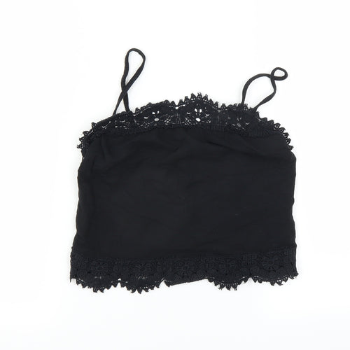 New Look Womens Black   Camisole Blouse Size 12  - CROPPED