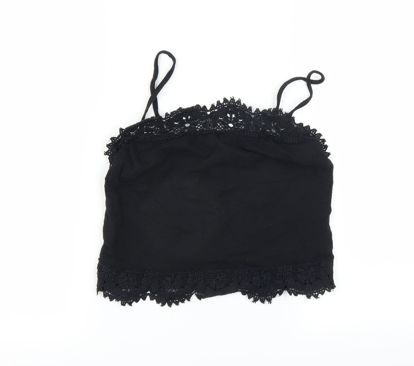 New Look Womens Black   Camisole Blouse Size 12  - CROPPED