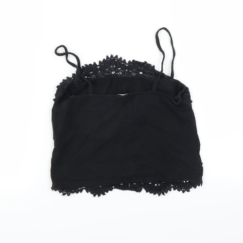 New Look Womens Black   Camisole Blouse Size 12  - CROPPED