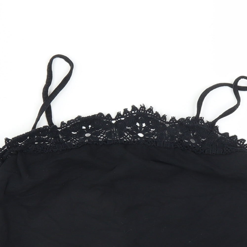 New Look Womens Black   Camisole Blouse Size 12  - CROPPED