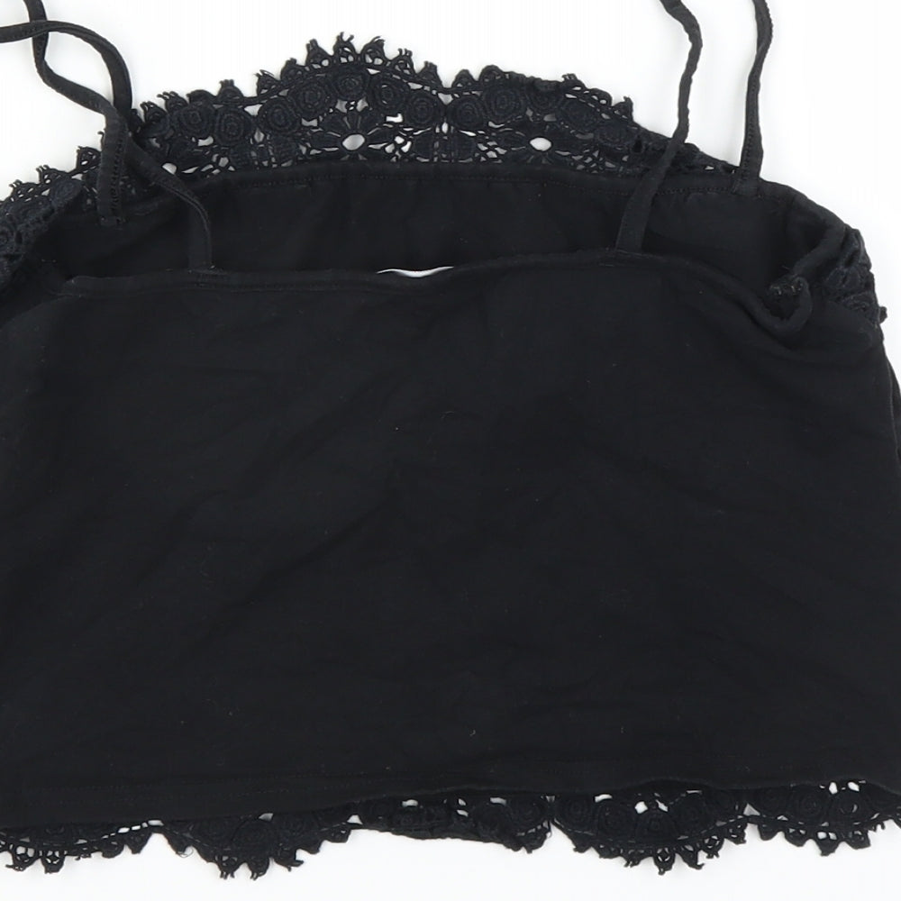 New Look Womens Black   Camisole Blouse Size 12  - CROPPED