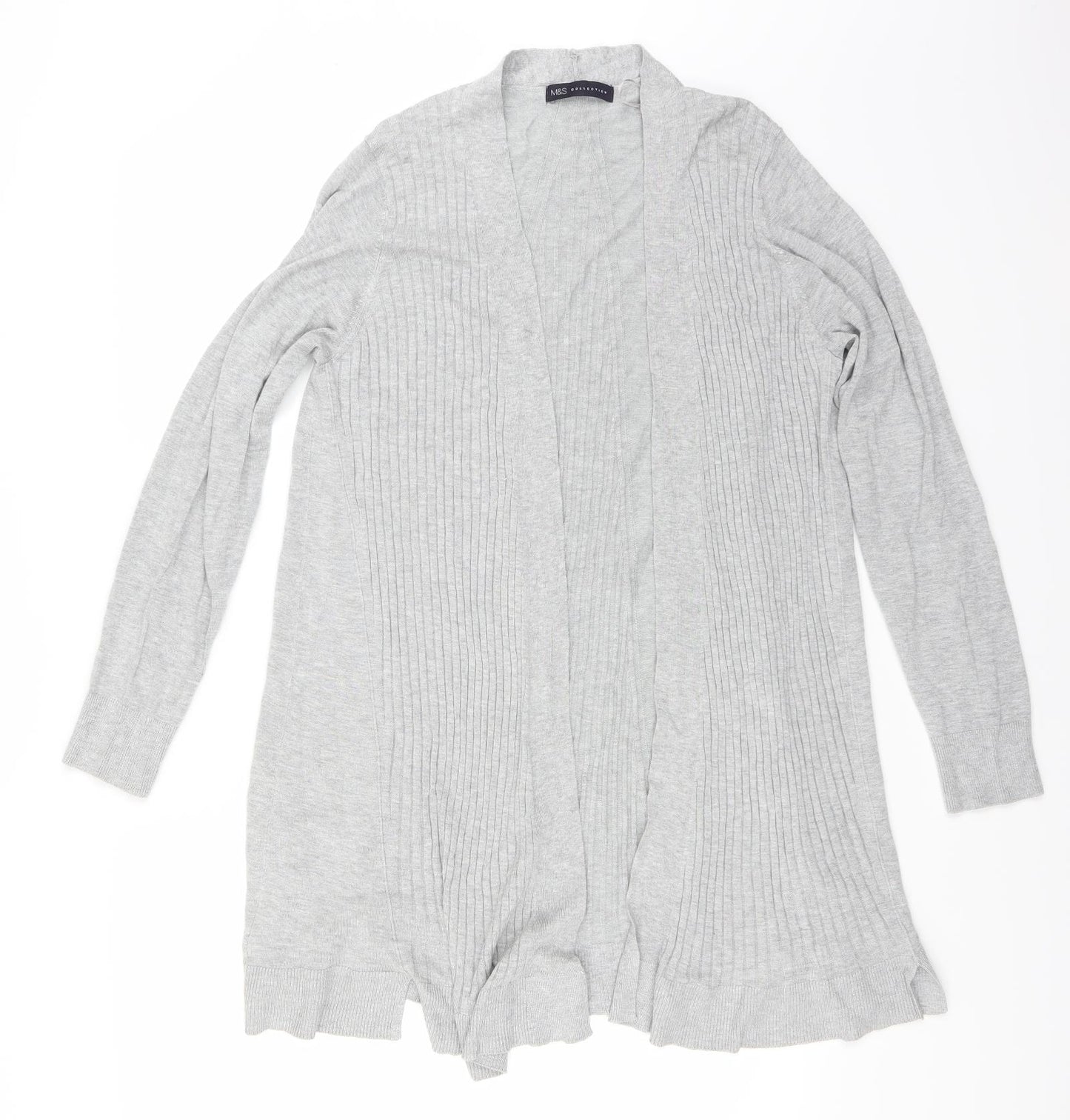 Marks and Spencer Womens Grey   Cardigan Jumper Size L