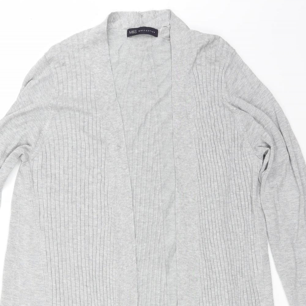 Marks and Spencer Womens Grey   Cardigan Jumper Size L
