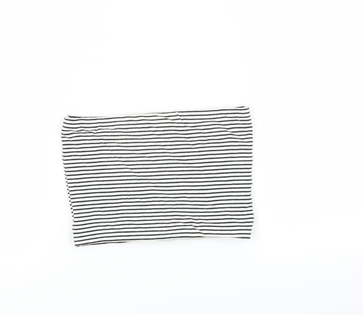 Primark Womens Black Striped  Cropped T-Shirt Size XS