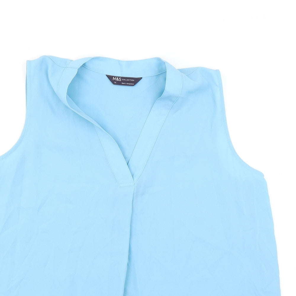 Marks and Spencer Womens Blue   Basic Blouse Size 14