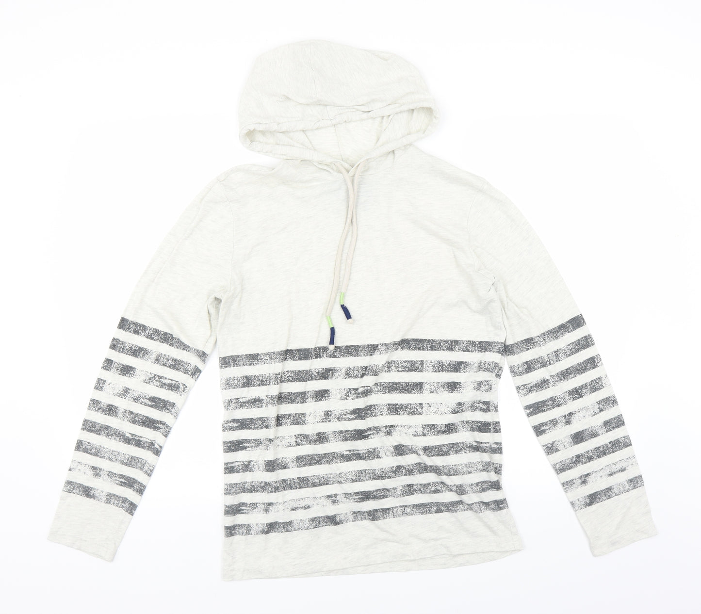 American Rag Cie Womens Beige Striped  Pullover Hoodie Size M