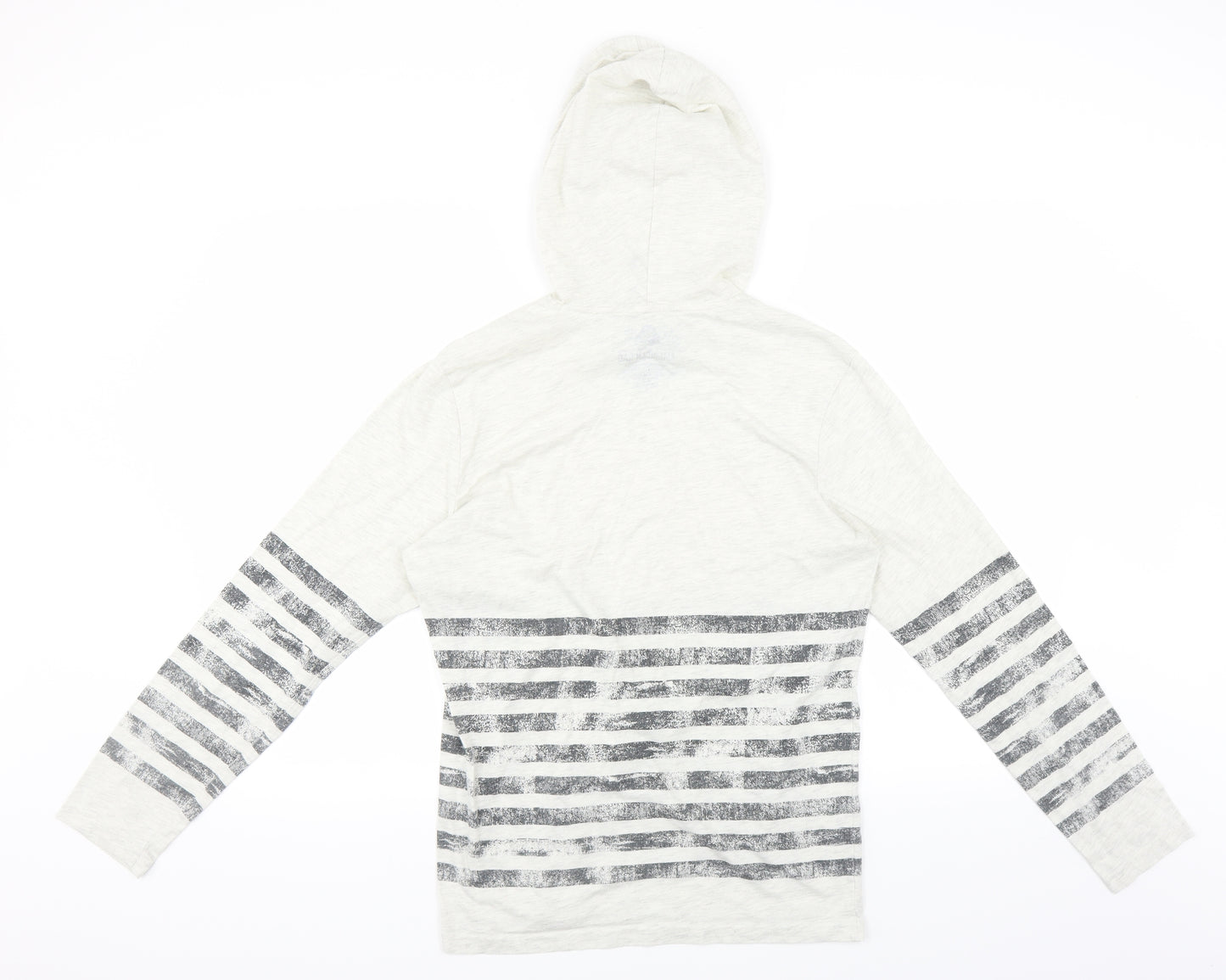 American Rag Cie Womens Beige Striped  Pullover Hoodie Size M