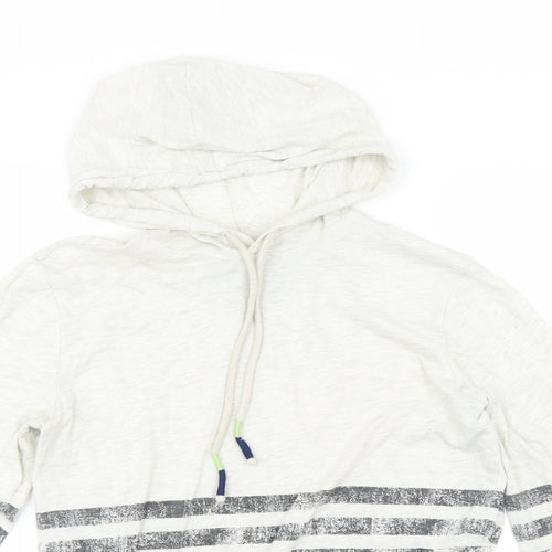 American Rag Cie Womens Beige Striped  Pullover Hoodie Size M