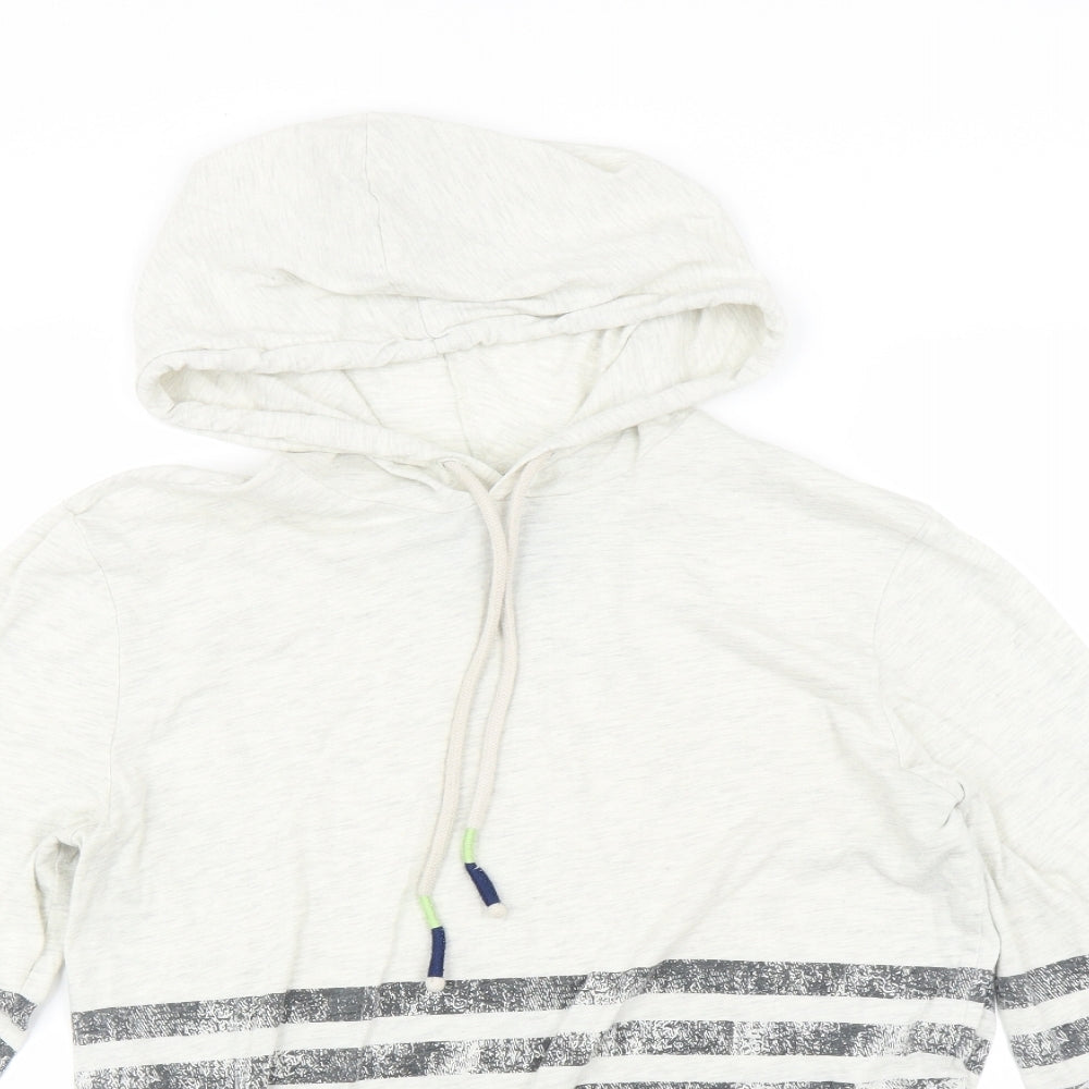 American Rag Cie Womens Beige Striped  Pullover Hoodie Size M