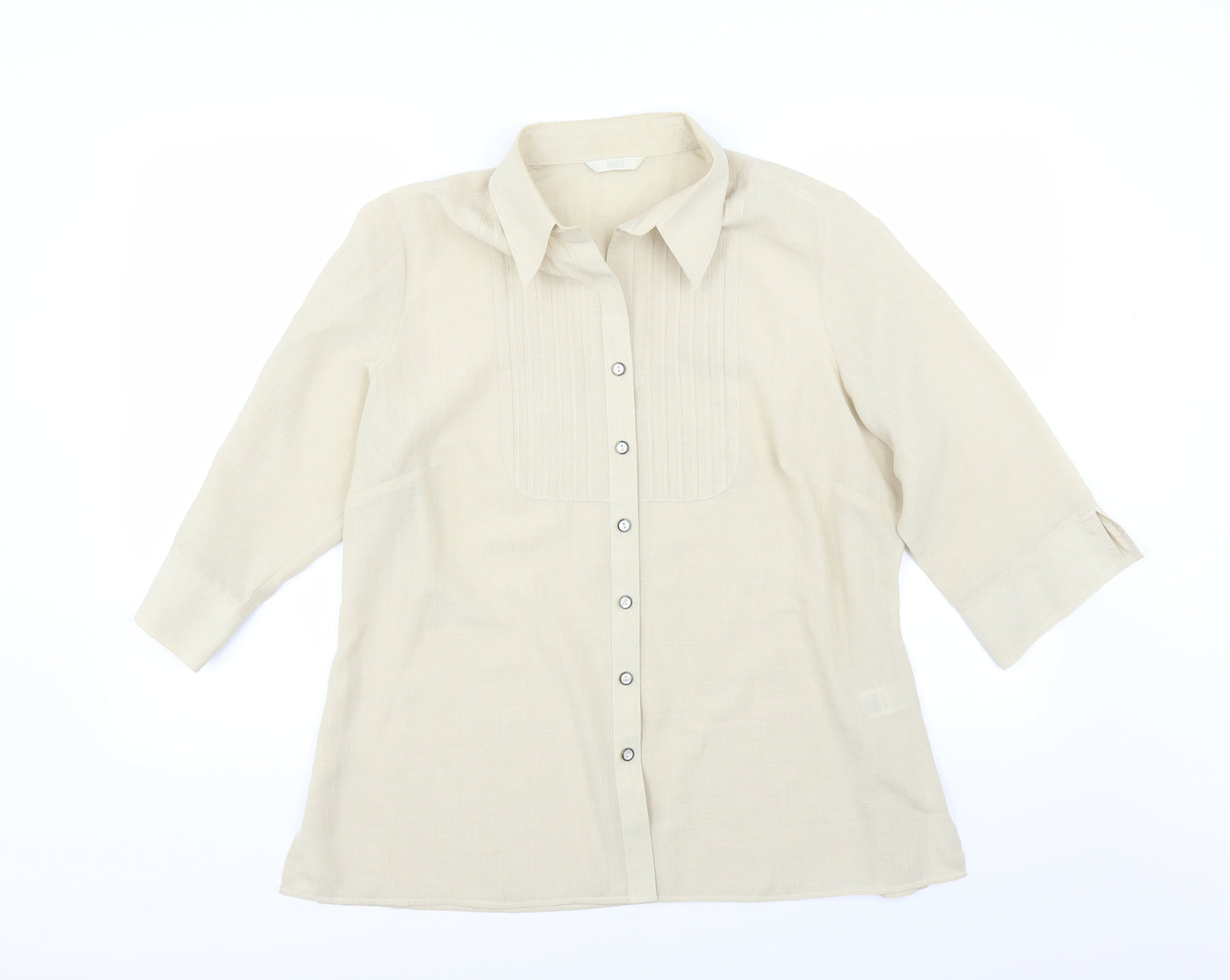 Marks and Spencer Womens Beige   Basic Blouse Size 18