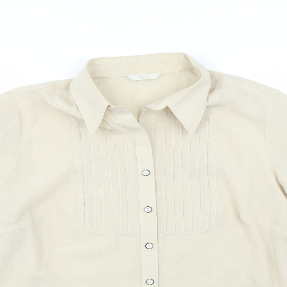 Marks and Spencer Womens Beige   Basic Blouse Size 18