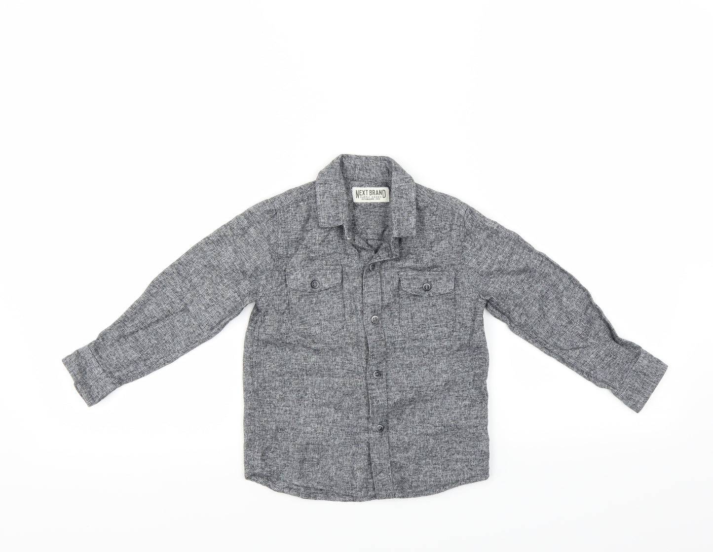 NEXT Boys Grey   Basic Button-Up Size 4 Years