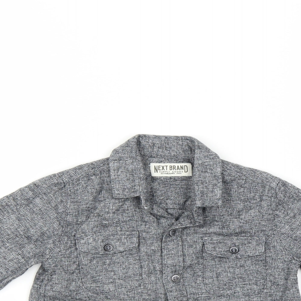 NEXT Boys Grey   Basic Button-Up Size 4 Years