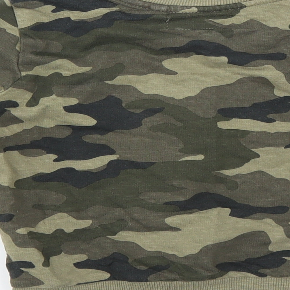 NEXT Boys Green Camouflage  Pullover Sweatshirt Size 3-4 Years  - star