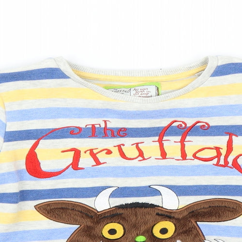 Sainsburys Boys Blue Striped  Pullover Sweatshirt Size 3-4 Years  - GRUFFALO
