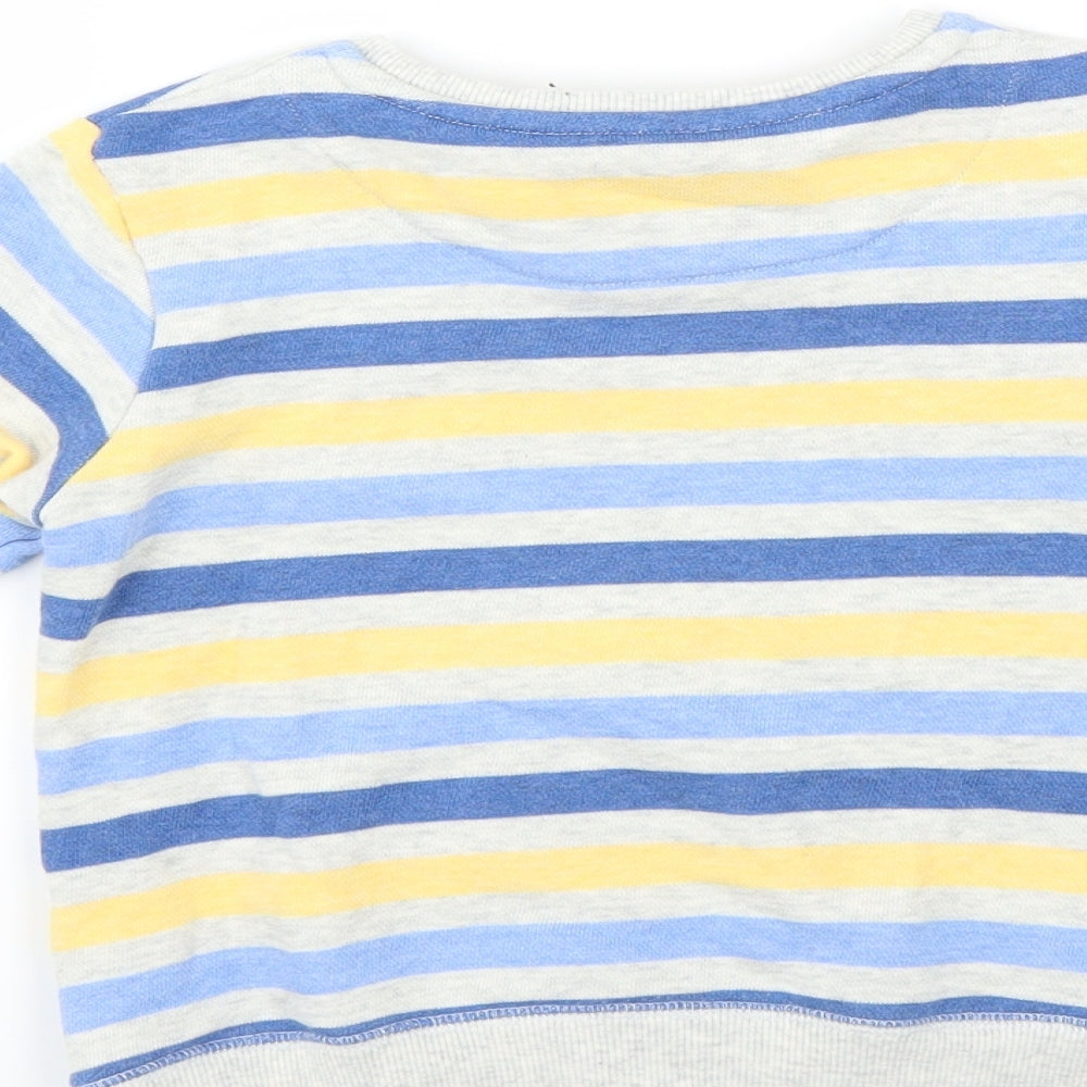 Sainsburys Boys Blue Striped  Pullover Sweatshirt Size 3-4 Years  - GRUFFALO