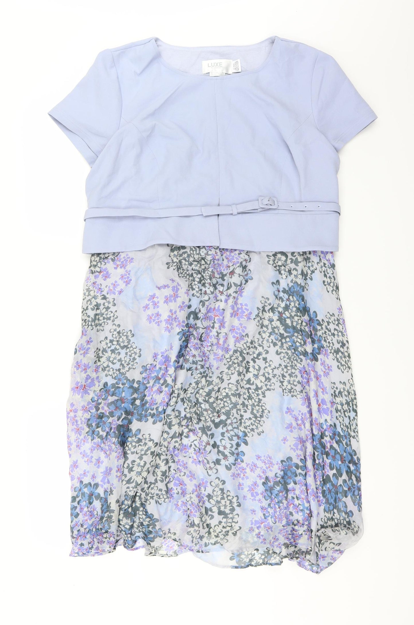 Seraphine Womens Purple Floral  Ball Gown  Size 16