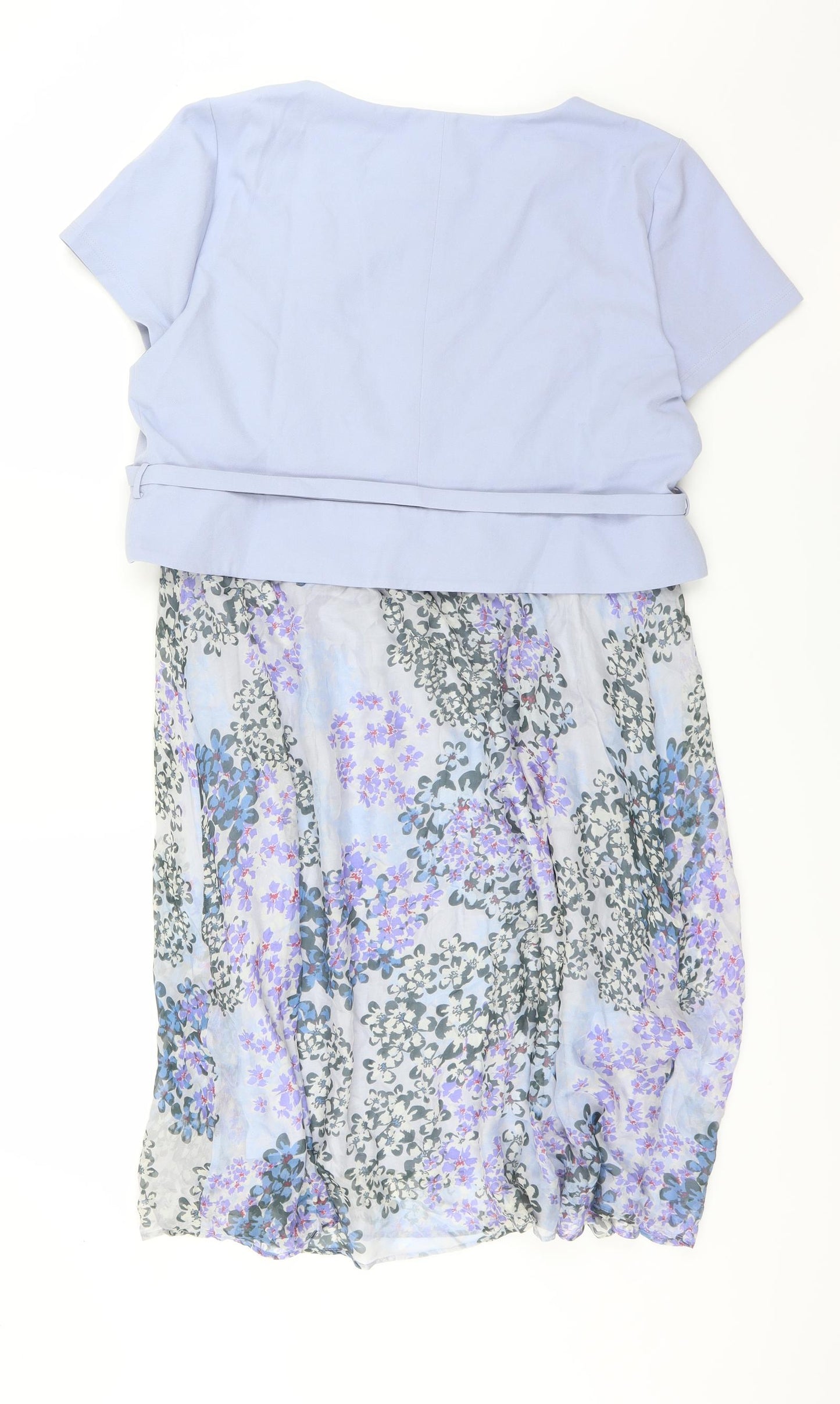 Seraphine Womens Purple Floral  Ball Gown  Size 16