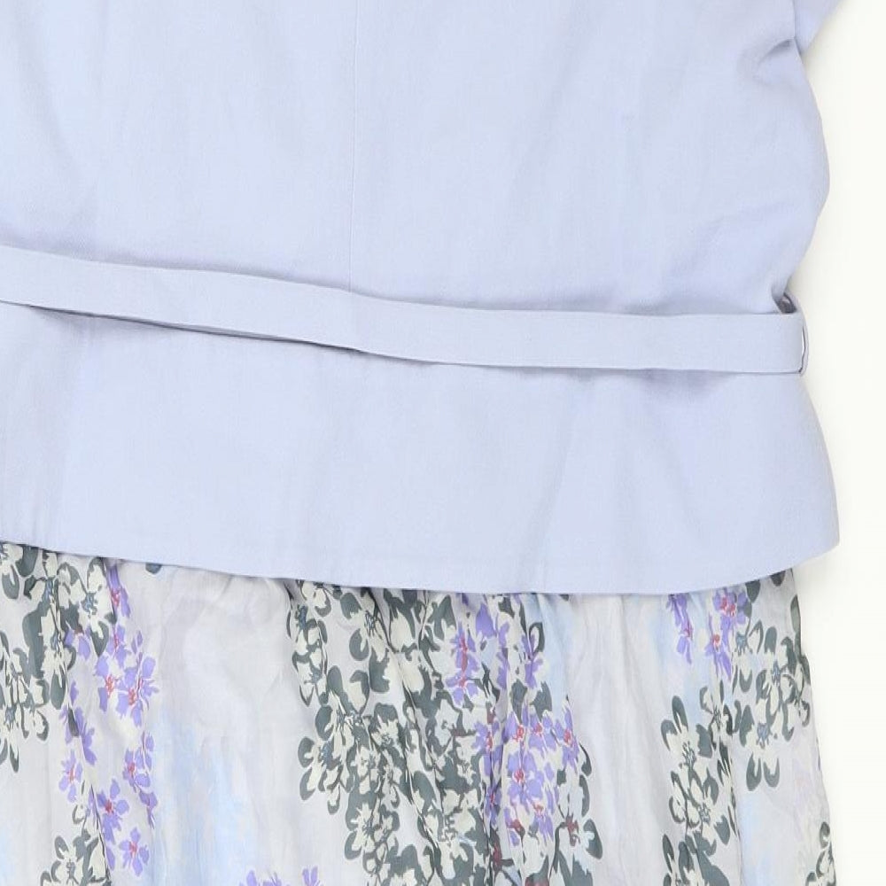Seraphine Womens Purple Floral  Ball Gown  Size 16