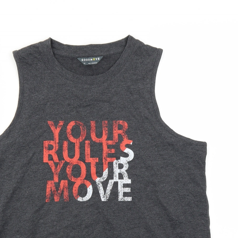 Goodmove Womens Grey   Basic Tank Size 14