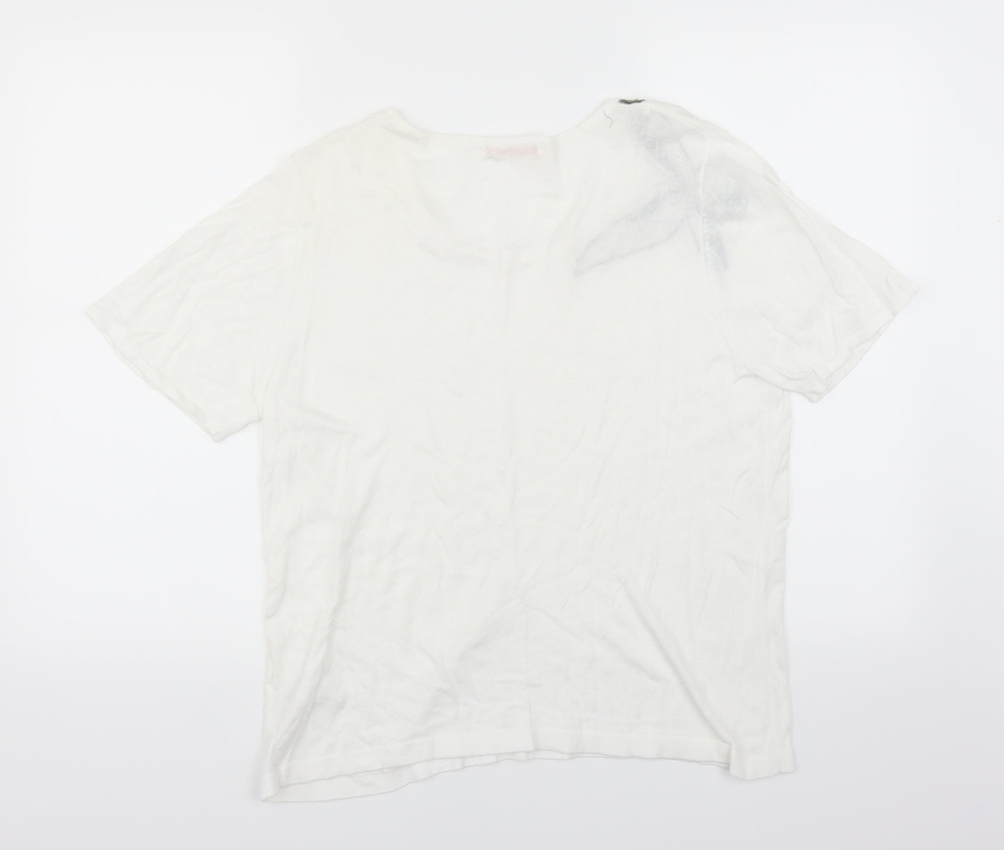 Anna Rose Womens White   Pullover Jumper Size L  - BUTTERFLY